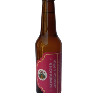 Kombucha 330 cc jamaica piña botella vidrio